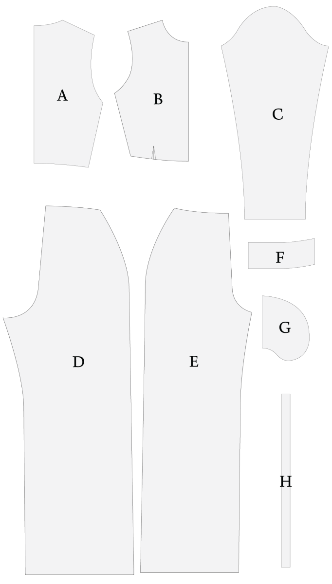 Zola Zip Front Jumpsuit Pattern Pieces