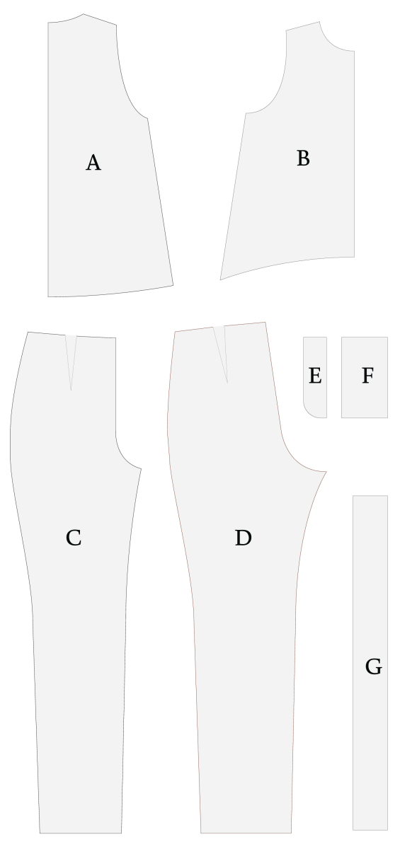 Chelsea Brocade Set Free Sewing Pattern - Pattern Pieces - Mood Fabrics Sewciety Blog - Free Sewing Pattern MDF508