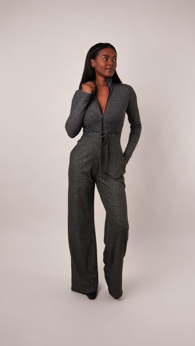 Zola Zip Front Jumpsuit Free Sewing Pattern - Model Photos - Mood Fabrics Sewciety Blog - Free Sewing Pattern MDF505