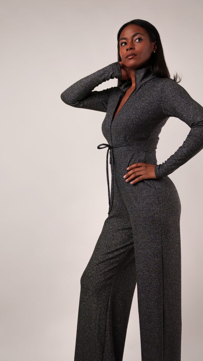 Zola Zip Front Jumpsuit Free Sewing Pattern - Model Photos - Mood Fabrics Sewciety Blog - Free Sewing Pattern MDF505