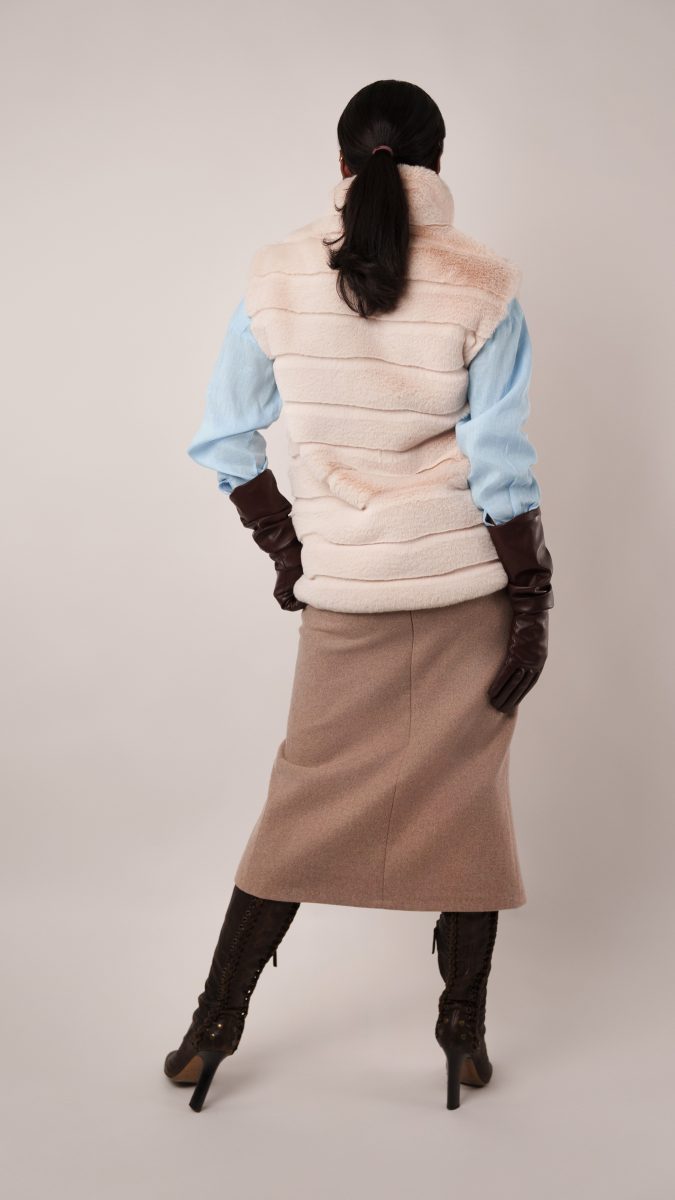 Peak Pencil Skirt Free Sewing Pattern - Model Photos - Mood Fabrics Sewciety Blog - Free Sewing Pattern MDF507