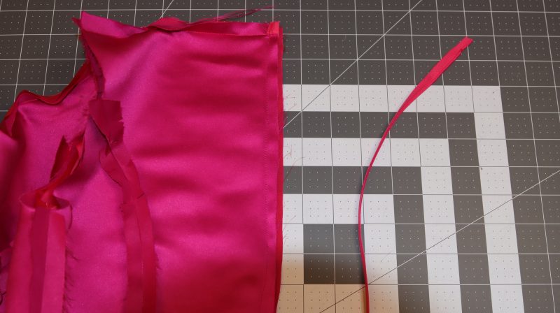 How To Sew Zipper Between Lining And Shell - Invisible Zipper - Mood Fabrics - Biella Fit and Flare Dress Free Sewing Pattern Tutorial - MDF514 - Mood Fabrics Sewciety Blog - Sew the first side of the zipper.