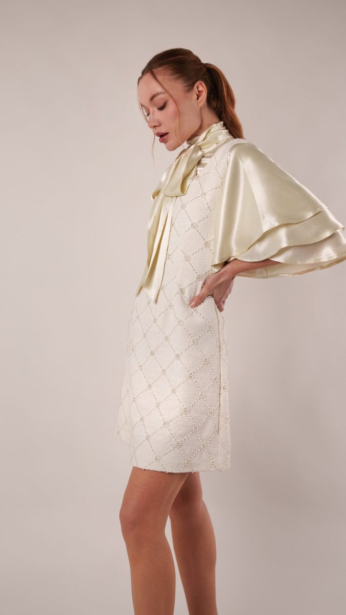 Deauville Cocktail Dress Free Sewing Pattern - Model Photos - Mood Fabrics Sewciety Blog - Free Sewing Pattern MDF517