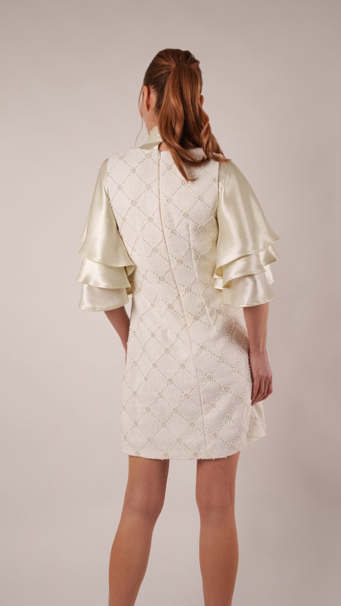 Deauville Cocktail Dress Free Sewing Pattern - Model Photos - Mood Fabrics Sewciety Blog - Free Sewing Pattern MDF517