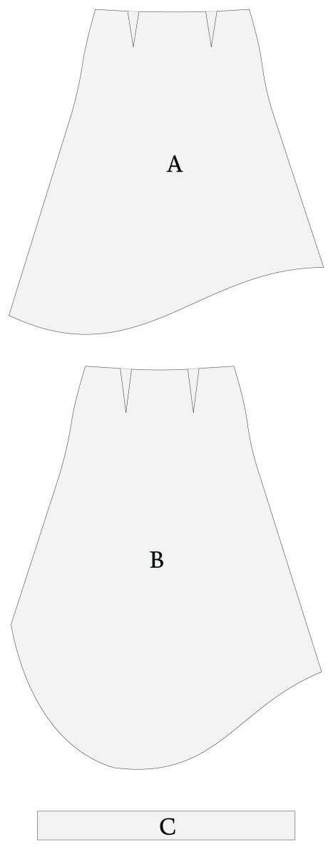 Taiga Trapeze Skirt Free Sewing Pattern - Pattern Pieces - Mood Fabrics Sewciety Blog - Free Sewing Pattern MDF512