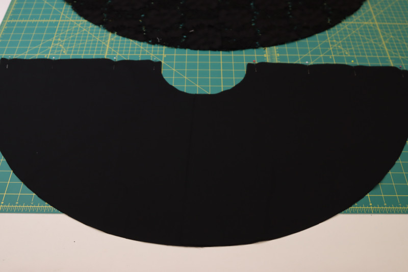 How To Pin Skirt Side Seams - Cotton Voile - Mood Fabrics - Reims Soirée Dress Free Sewing Pattern Tutorial - MDF521 - Mood Fabrics Sewciety Blog - Pin the skirt side seams.