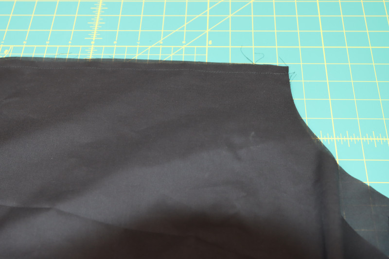 How To Pin Sew Petticoat Side Seams - Cotton Voile - Mood Fabrics - Reims Soirée Dress Free Sewing Pattern Tutorial - MDF521 - Mood Fabrics Sewciety Blog - Pin and sew the petticoat side seams.