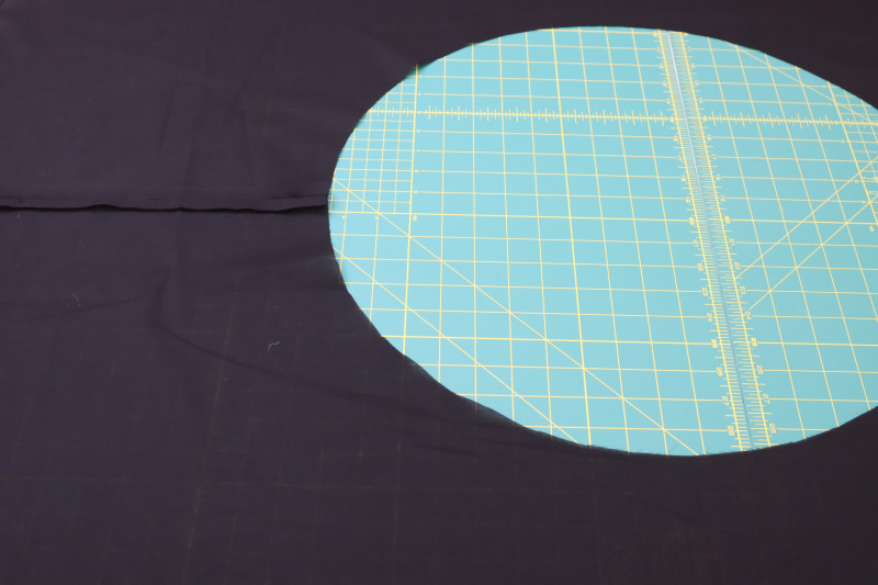 How To Sew Side Seams Of Lower Skirt Layers - Floral Guipure Lace - Mood Fabrics - Reims Soirée Dress Free Sewing Pattern Tutorial - MDF521 - Mood Fabrics Sewciety Blog - Sew the side seams of the lower skirt layers.