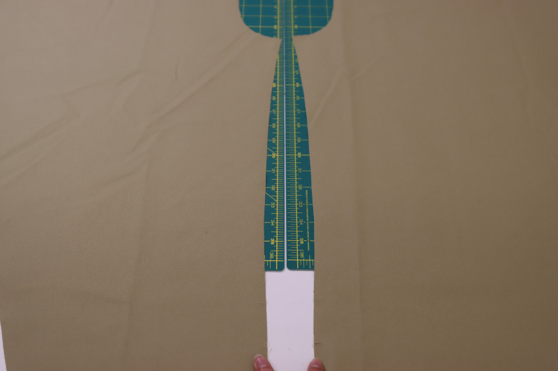 How To Cut Notches For Inseam Pleats - Stretch Khaki Twill - Mood Fabrics - Lucca Tailored Barrel Leg Pants Free Sewing Pattern Tutorial - MDF524 - Mood Fabrics Sewciety Blog - Cut the notches for the inseam pleats.