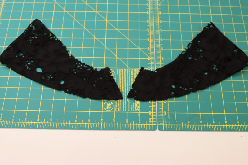 How To Sew Both Sleeves - Floral Guipure Lace - Mood Fabrics - Reims Soirée Dress Free Sewing Pattern Tutorial - MDF521 - Mood Fabrics Sewciety Blog - Repeat for both sleeves.