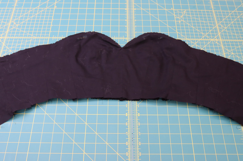 How To Flip Corset Right Sides Out - Cotton Voile - Mood Fabrics - Reims Soirée Dress Free Sewing Pattern Tutorial - MDF521 - Mood Fabrics Sewciety Blog - Flip the corset right sides out.