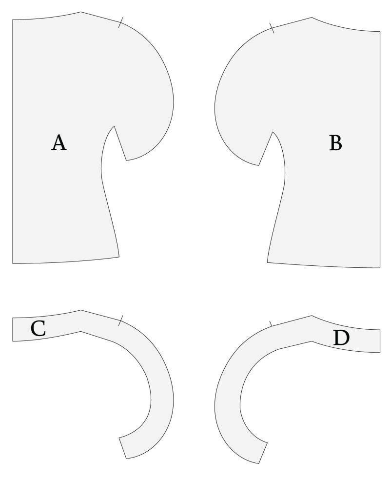 Merano Balloon Sleeve Blouse Free Sewing Pattern - Pattern Pieces - Mood Fabrics Sewciety Blog - Free Sewing Pattern MDF522