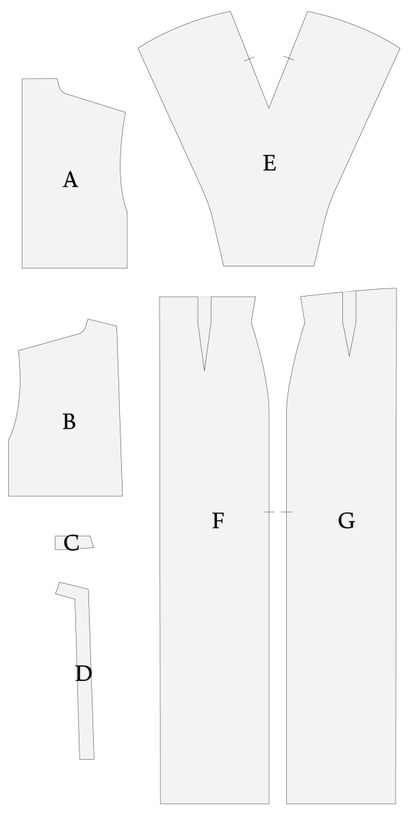 Boca Resort Dress Free Sewing Pattern - Pattern Pieces - Mood Fabrics Sewciety Blog - Free Sewing Pattern MDF524