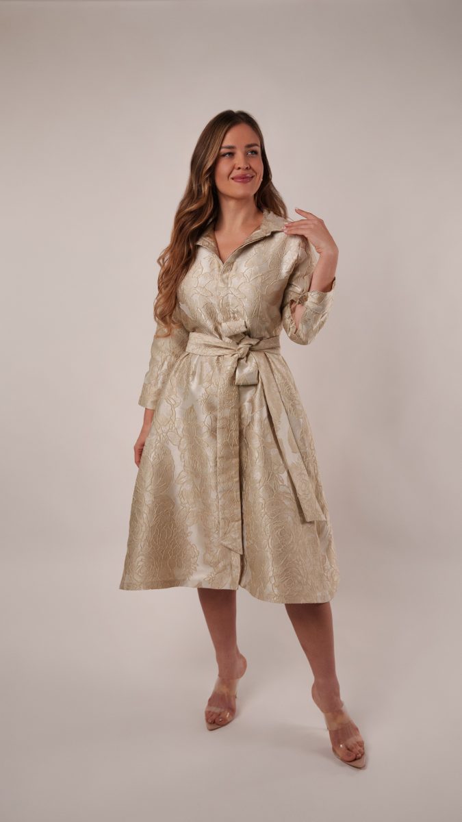 Estoril Collared A-Line Dress Free Sewing Pattern - Model Photos - Mood Fabrics Sewciety Blog - Free Sewing Pattern MDF518