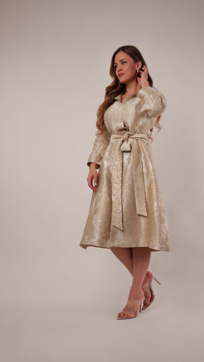 Estoril Collared A-Line Dress Free Sewing Pattern - Model Photos - Mood Fabrics Sewciety Blog - Free Sewing Pattern MDF518