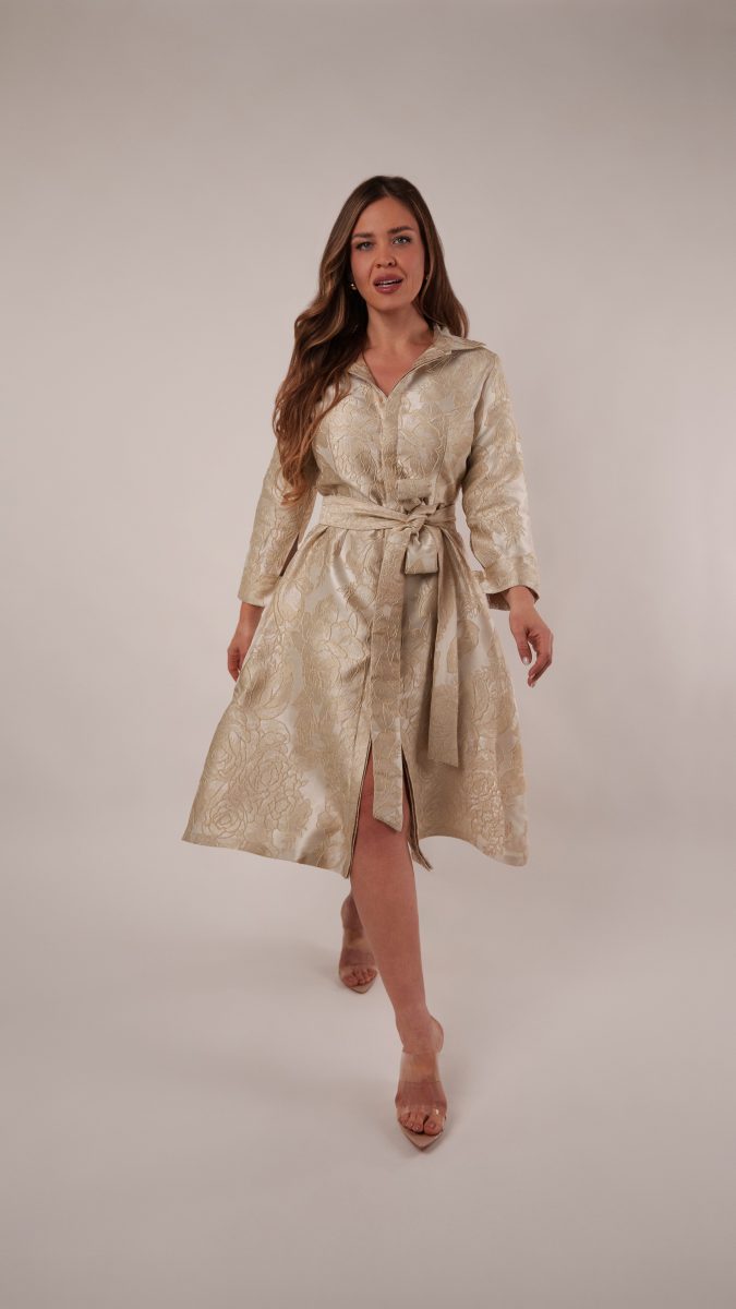 Estoril Collared A-Line Dress Free Sewing Pattern - Model Photos - Mood Fabrics Sewciety Blog - Free Sewing Pattern MDF518