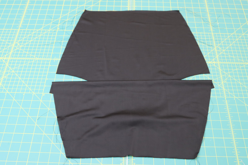 How To Sew Gathering Stitches On Sides Of Bikini Bottoms - Gutermann Sew All Thread - Mood Fabrics - Antikythera One Shoulder Bikini Free Sewing Pattern Tutorial - MDF531 - Mood Fabrics Sewciety Blog - Sew gathering stitches on the sides of the bikini bottoms.