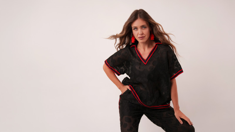 Matrix Shawl Collar Ensemble Free Sewing Pattern - Model Photos - Mood Fabrics Sewciety Blog - Free Sewing Pattern MDF543