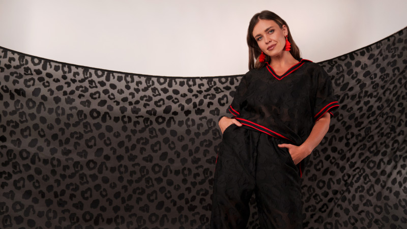 Matrix Shawl Collar Ensemble Free Sewing Pattern - Model Photos - Mood Fabrics Sewciety Blog - Free Sewing Pattern MDF543