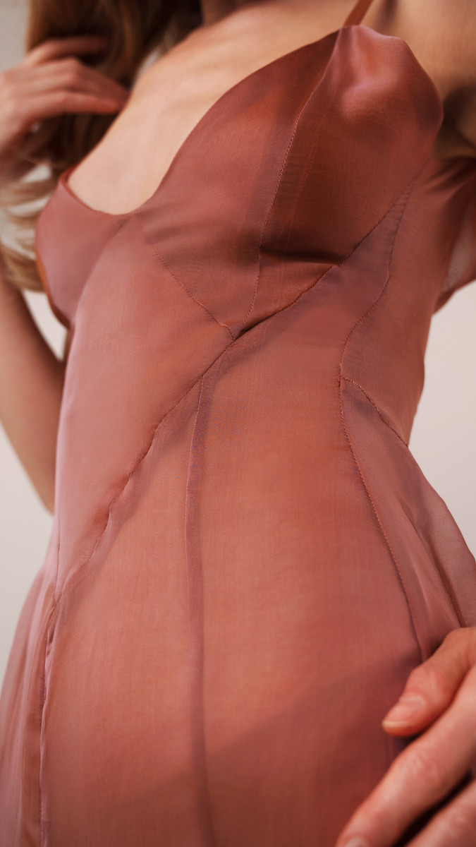 Rosolite Négligée Gown Free Sewing Pattern - Model Photos - Mood Fabrics Sewciety Blog - Free Sewing Pattern MDF530
