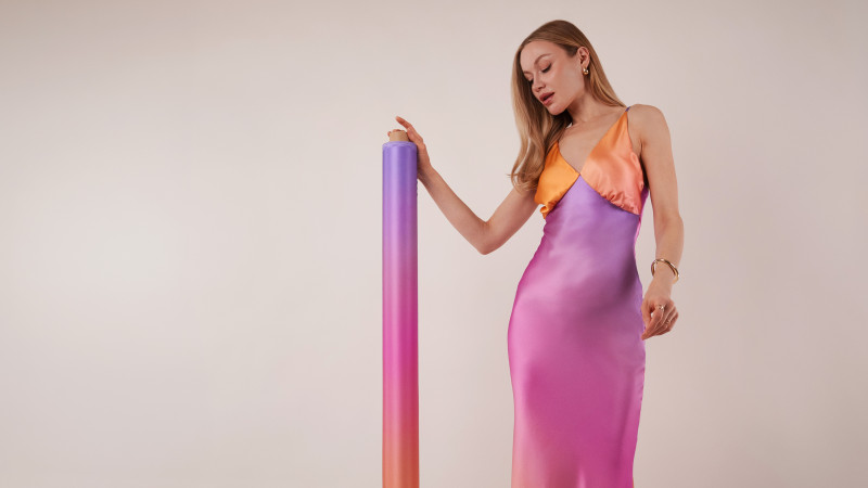 Alexandrite Sunset Silk Charmeuse Dress Free Sewing Pattern - Model Photos - Mood Fabrics Sewciety Blog - Free Sewing Pattern MDF529