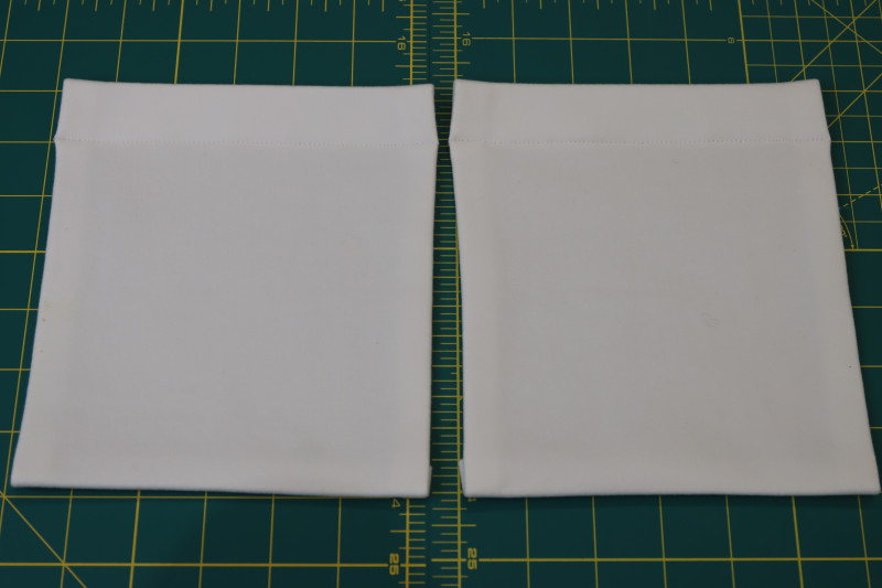 How To Topstitch Back Pocket Top Edge - Fleece Backed Stretch Cotton Knit - Mood Fabrics - Fiona Athletic Set Free Sewing Pattern Tutorial - MDF537 - Mood Fabrics Sewciety Blog - Topstitch over the top folded edge of the back pockets.