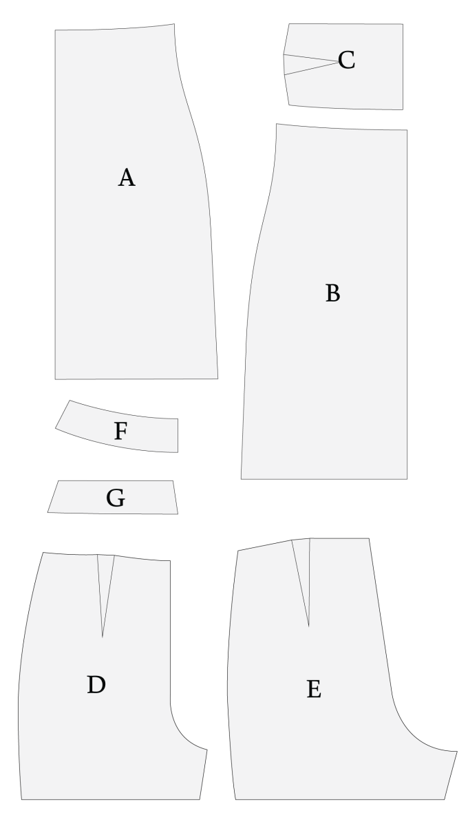 Lynx Mini Shift Dress Free Sewing Pattern - Pattern Pieces - Mood Fabrics Sewciety Blog - Free Sewing Pattern MDF539