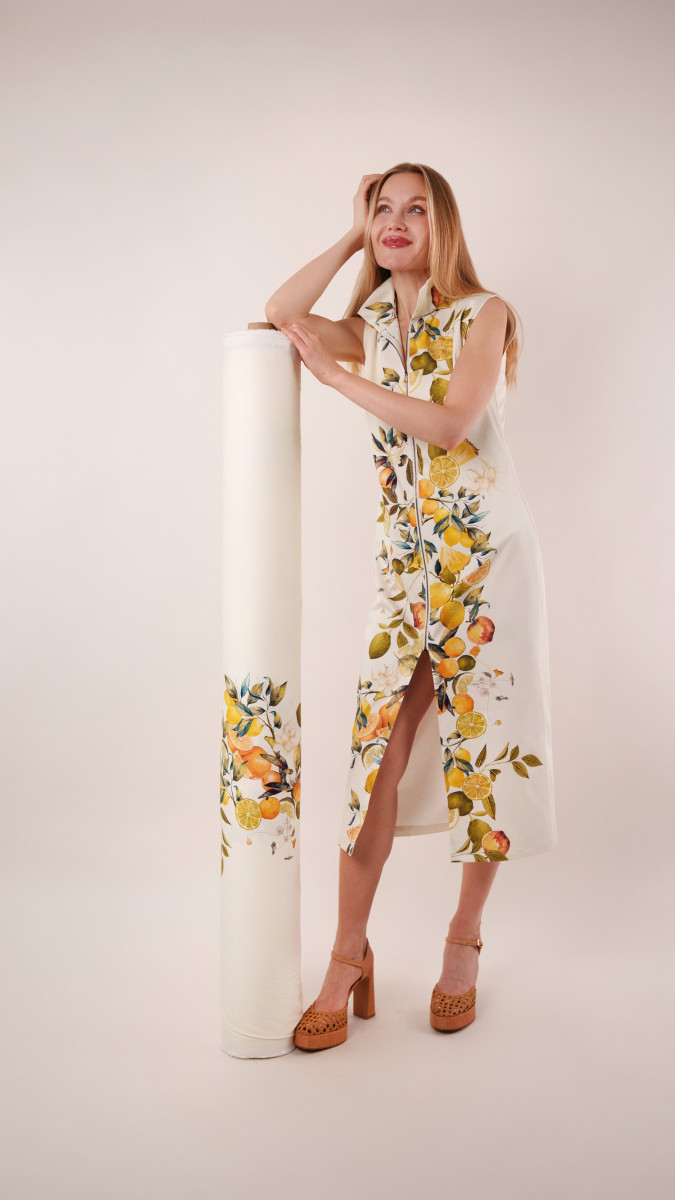 Amalfi Zip-Front Midi Resort Dress Free Sewing Pattern - Model Photos - Mood Fabrics Sewciety Blog - Free Sewing Pattern MDF536