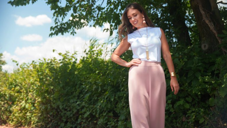 Ojai Reversible Wide-Leg Pants Free Sewing Pattern - Model Photos - Mood Fabrics Sewciety Blog - Free Sewing Pattern MDF545