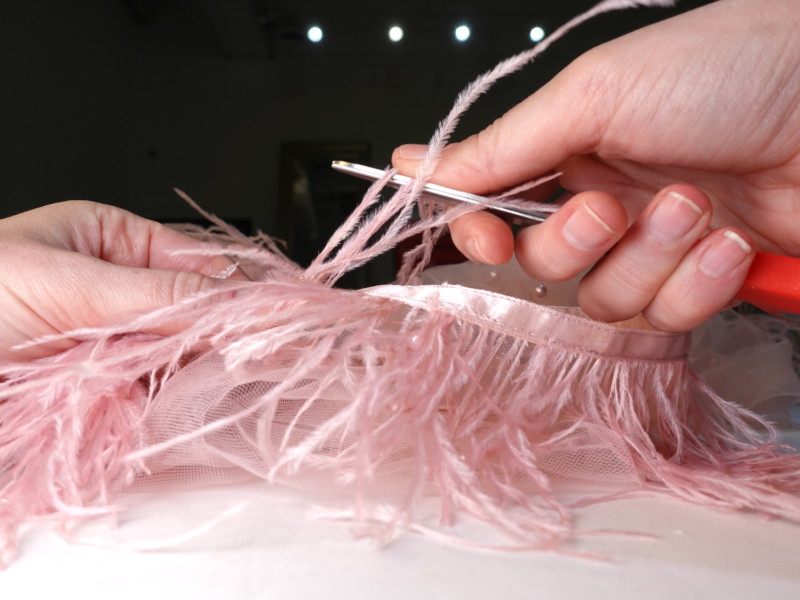 Adding Feathers to the Ginger Dress Pattern Hack