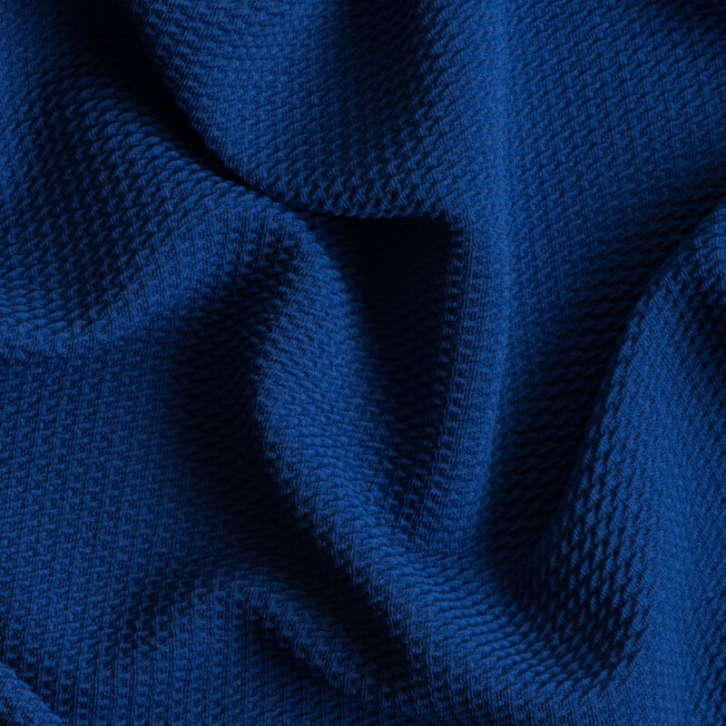 Deep Royal Blue Stretch Polyester Knit Pique