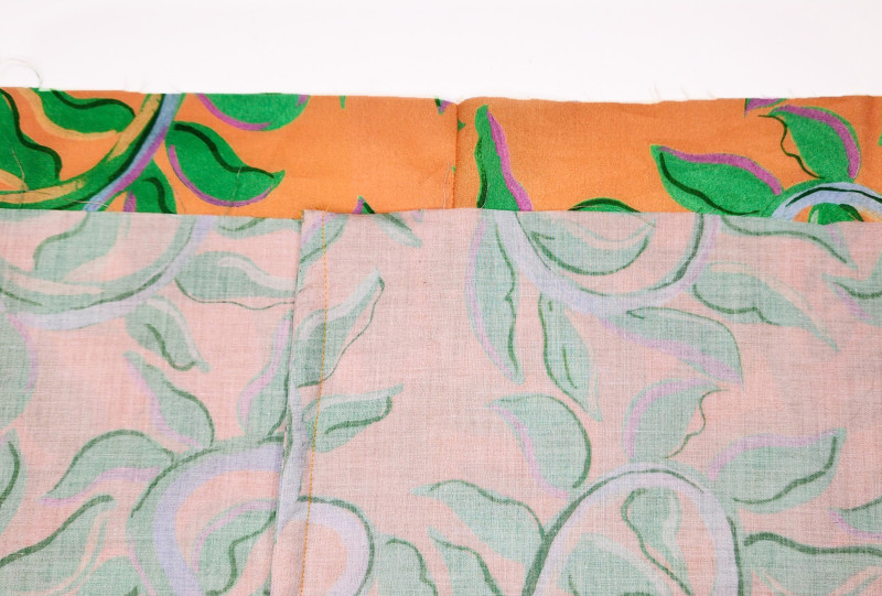 Join the panels with French seams