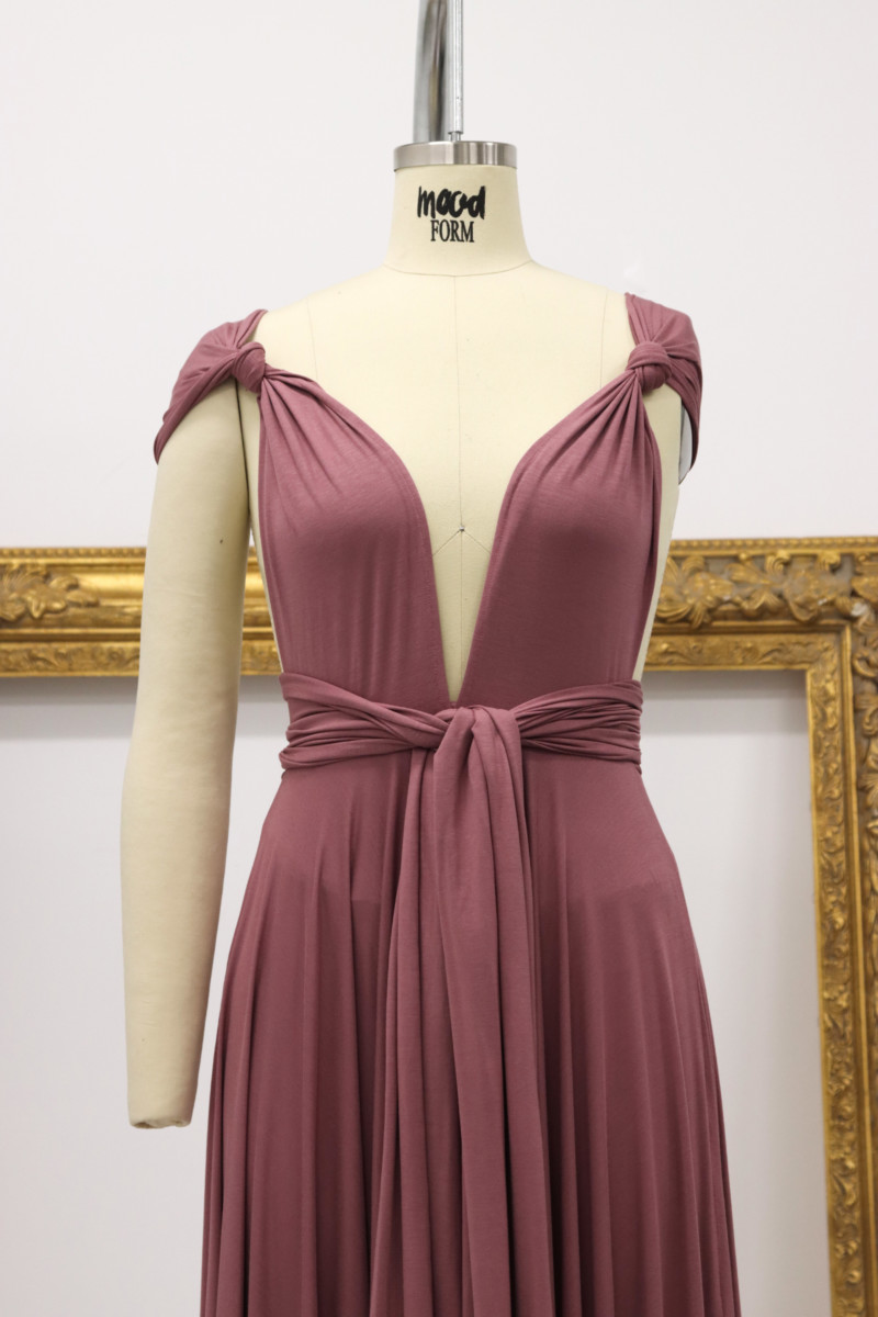 knee length dresses for ladies Peach Coral Infinity Dress Bridesmaid Multiway Convertible Dress Made in  USA +36 Colors