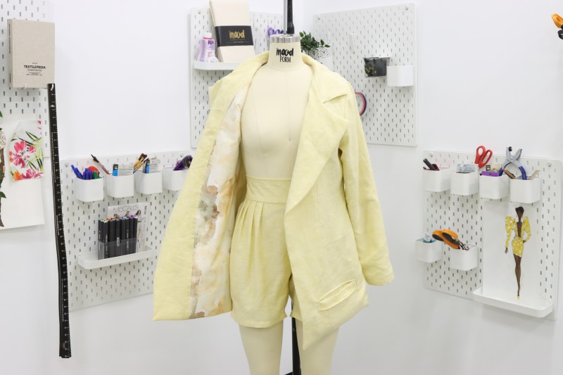 free sewing pattern suit set in linen