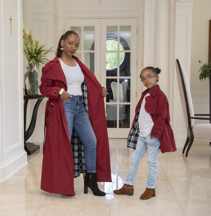 Mother daughter pattern, free kids trench coat pattern, kids coat pattern, free fall pattern, free coat pattern
