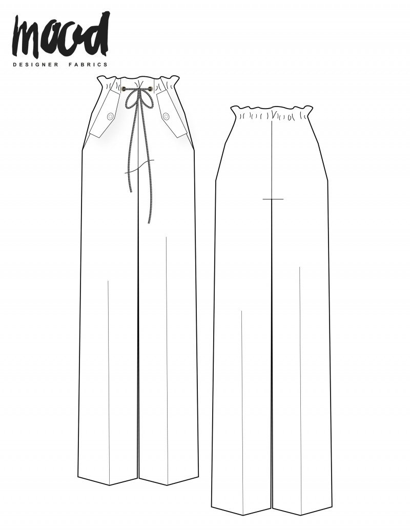 free paper bag pants sewing pattern